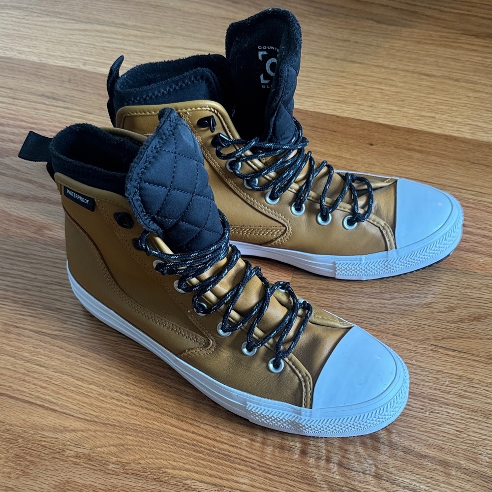 Converse Metallic Gold High-Top Sneakers